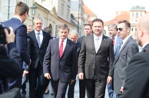 O podziale funduszy Unijnych Marszałek polskiego Sejmu w Pradze