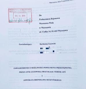 [VIDEO] Wniosek do prokuratury o ściganie olimpijki, jej lekarki i adwokata za przestępstwa kryminalne złożył wczoraj ojciec więzionego 6-latka Bartek Guzowski