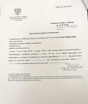 [VIDEO] 113 tys. zł ukradł Ukrainiec Irinie z Ukrainy, w Ząbkach k. Warszawy!