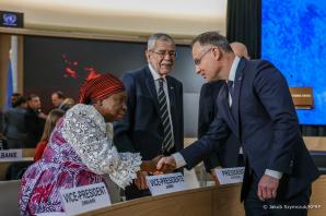 [VIDEO] Prezydent Andrzej Duda wziął w Genewie udział w Spotkaniu Wysokiego Szczebla z okazji 75. rocznicy uchwalenia Powszechnej Deklaracji Praw Człowieka