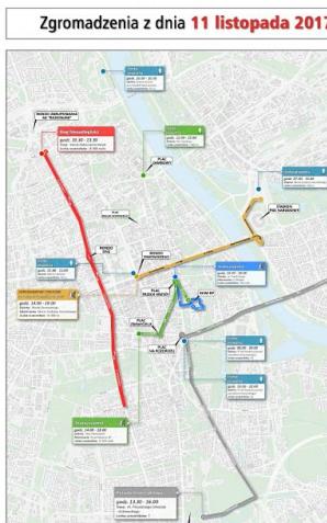Święto Niepodległości na ulicach Warszawy