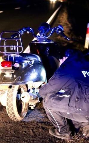 Głogowscy policjanci po służbie zatrzymali motocyklistę, który mając ponad 3,5 promila omal nie zderzył z ciężarówką