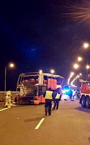 Tragiczny wypadek ukraińskiego autokaru w na autostradzie A4 w Lutkowie