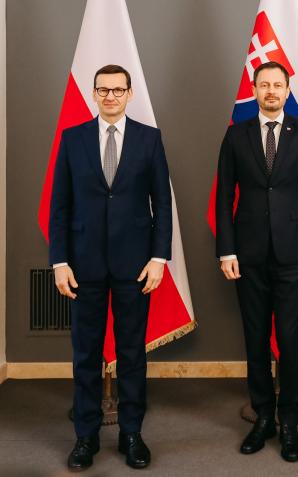 [VIDEO] Premier po spotkaniu z liderami V4 i premierem Chorwacji: poziom solidarności jest budujący i bezprecedensowy. Tematem wiodącym obu spotkań była aktualna sytuacja na polsko-białoruskiej granicy