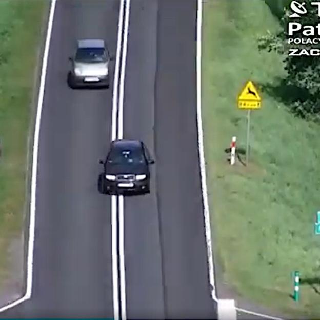 [VIDEO] Wykroczenia drogowe - w obiektywie policyjnego drona