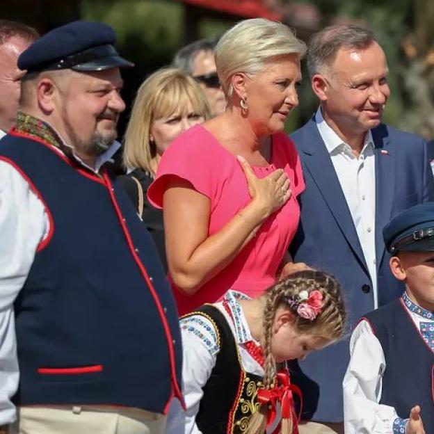 Para Prezydencka na dożynkach w Kolonii Boćki