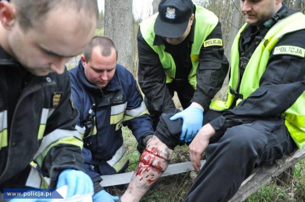 Podpalił las i chciał popełnić samobójstwo! Brawurowe ćwiczenia