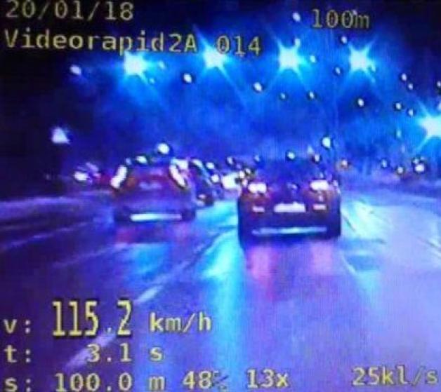 Stracił prawo jazdy za 115 km/h w centrum Kielc