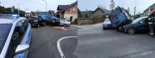 Dość futurystyczne zdarzenie drogowe w Libiążu